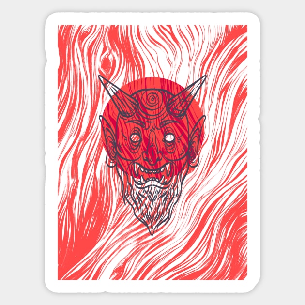 Demon red Sticker by Torschlusspanik